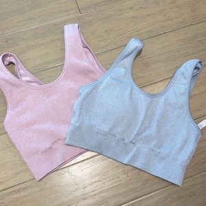 Bundle of 2 ribbed bralettes